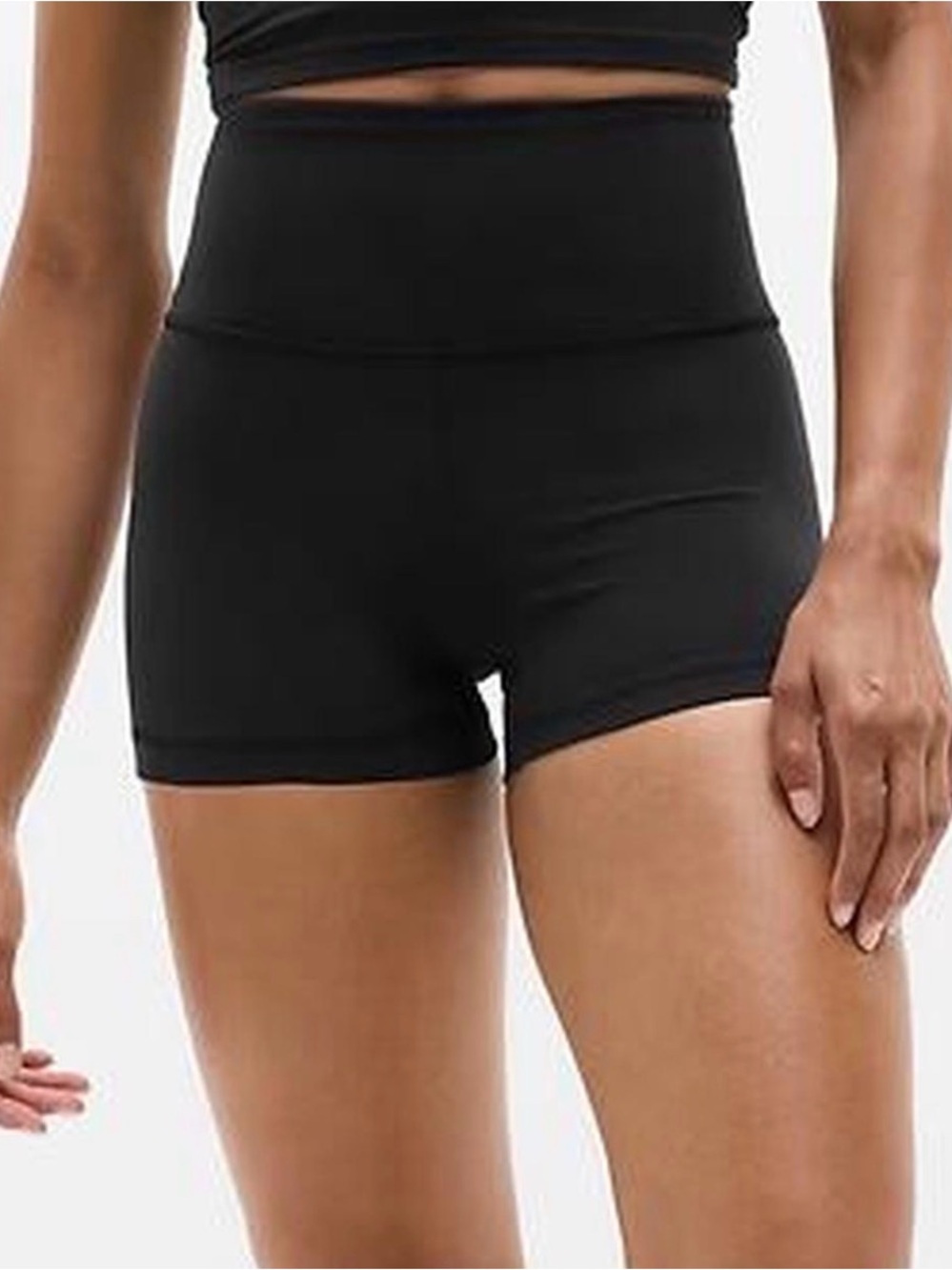 Athleta Ultimate High Rise Shorties Biker Shorts 3” Workout Black Women’s S